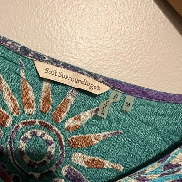 Soft Surroundings Boho Blouse or Swim Coverup Medium - Picture 3 of 4